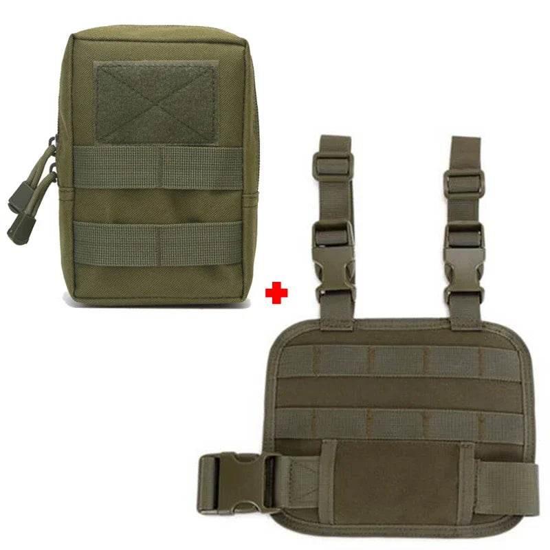Tactical Molle EDC Pouch Compact Utility Pouch 600D Organizer Tools Bags with Thigh Rig Panel Multipurpose Tool Bag Wasit Bag - Empire P.E