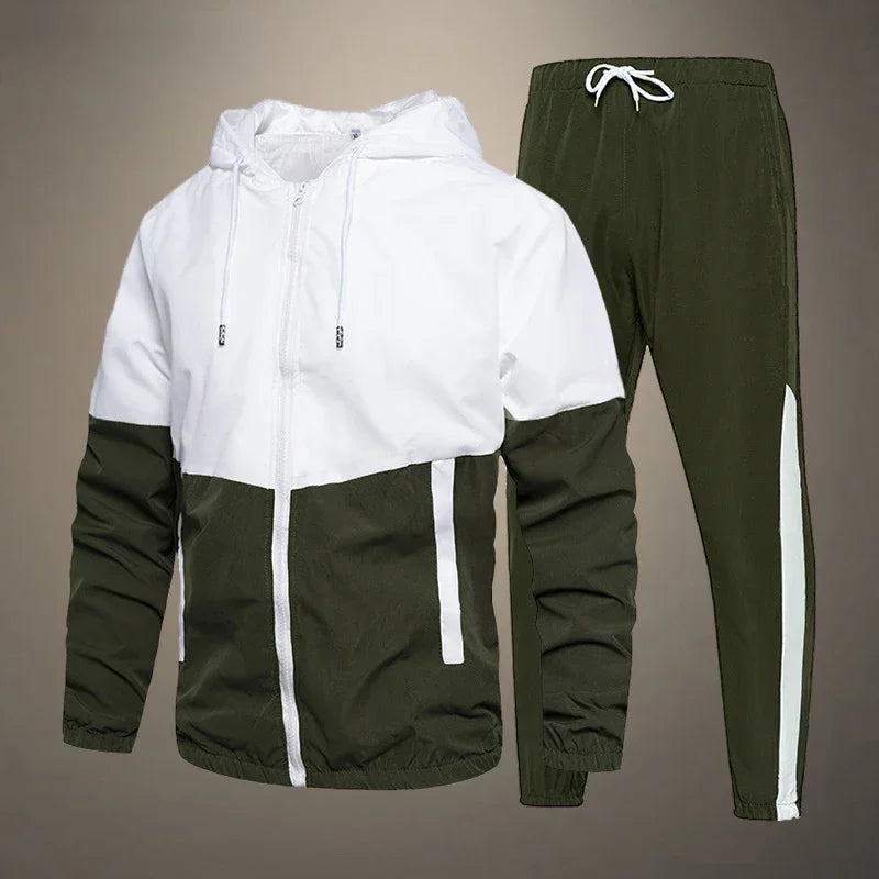 Men Tracksuit Casual Set Mens