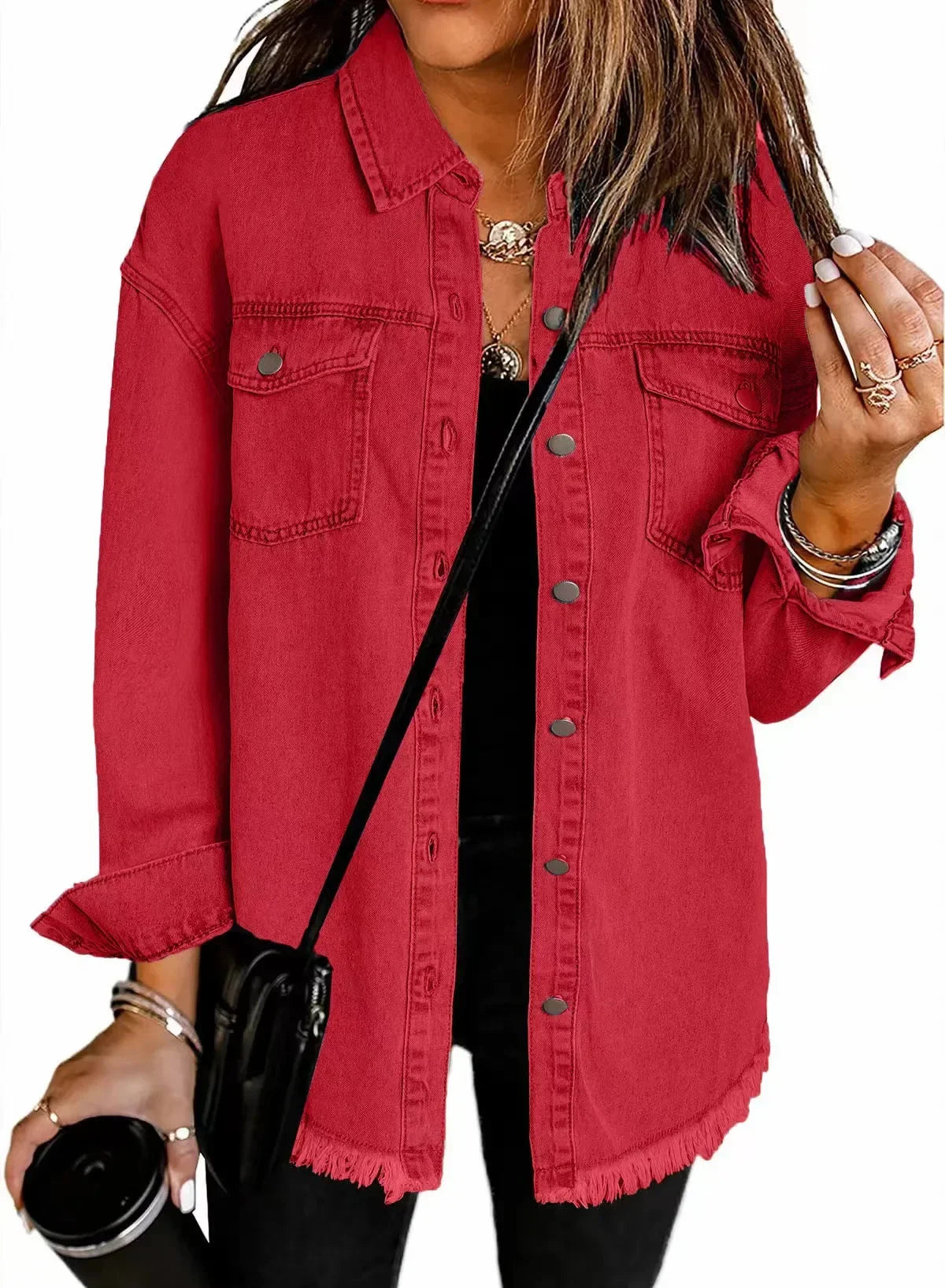 Women Denim Coat Shirt