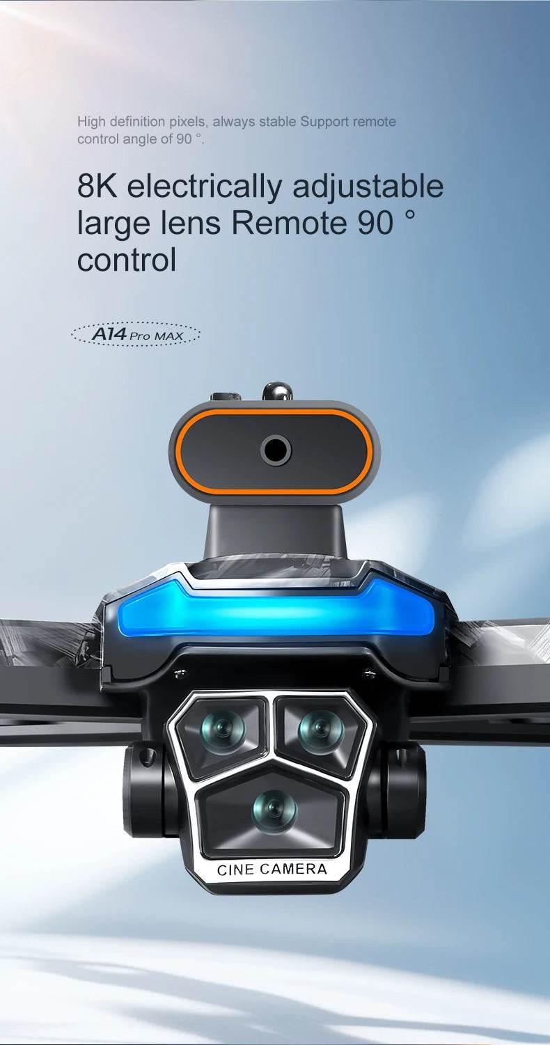 Drone with Camera Professional 4K HD Aerial Photography Dron GPS Return 4.5inch LCD Screen RC Quadcopter Three Camera Drone Toys - Empire P.E