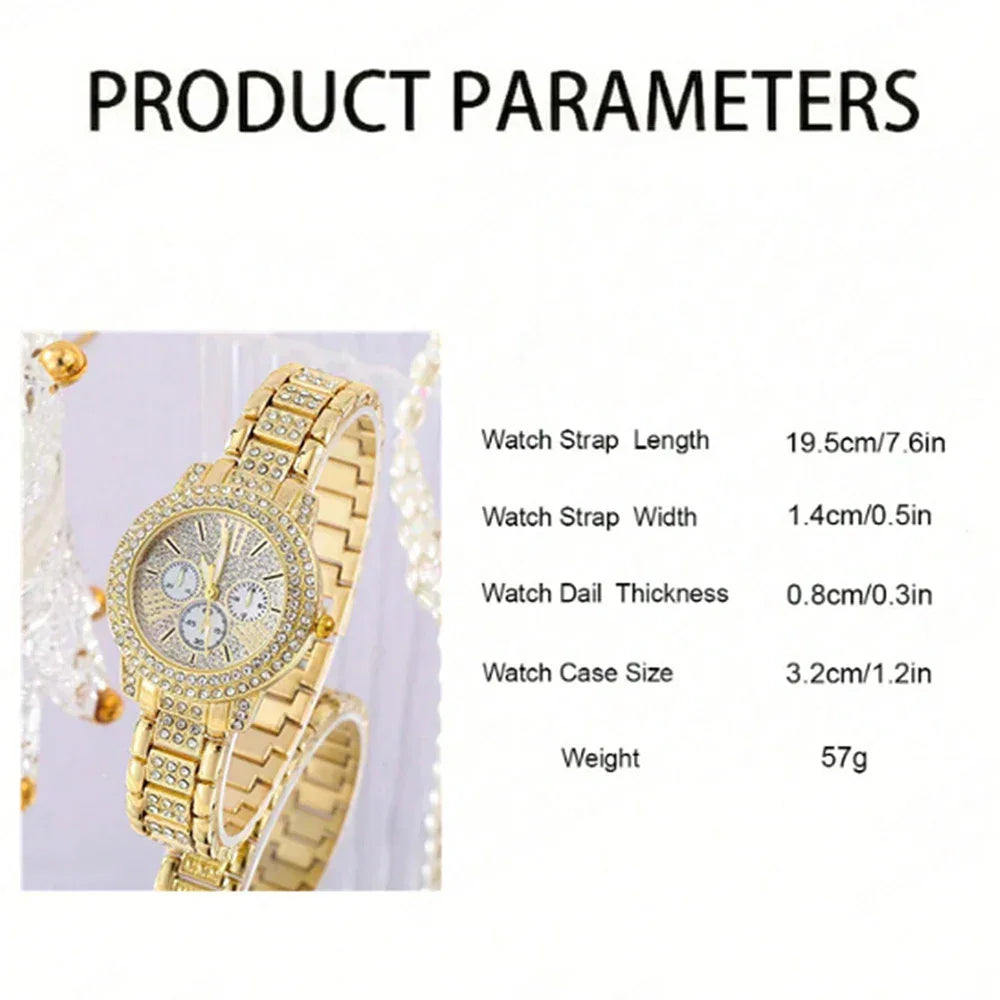 Women's Quartz Watch Gold Luxury Set - Empire P.E