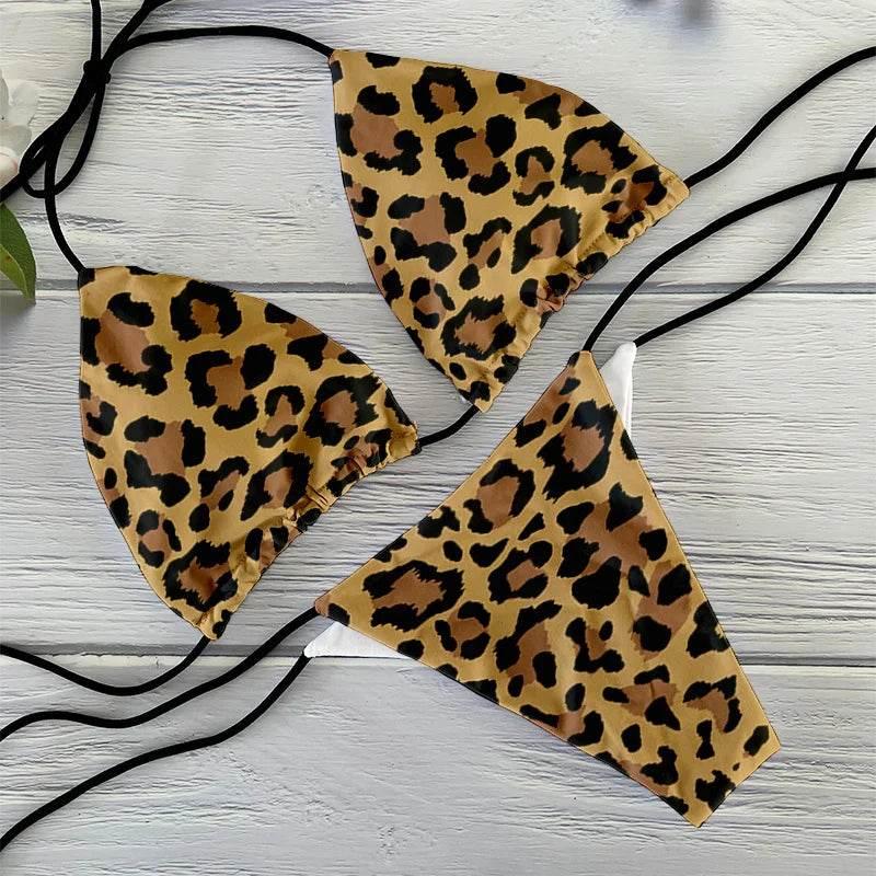 Fashion sexy bikini suit women's two-piece swimsuit leopard print summer ladies beachwear push-up swimsuit women's clothing - Empire P.E