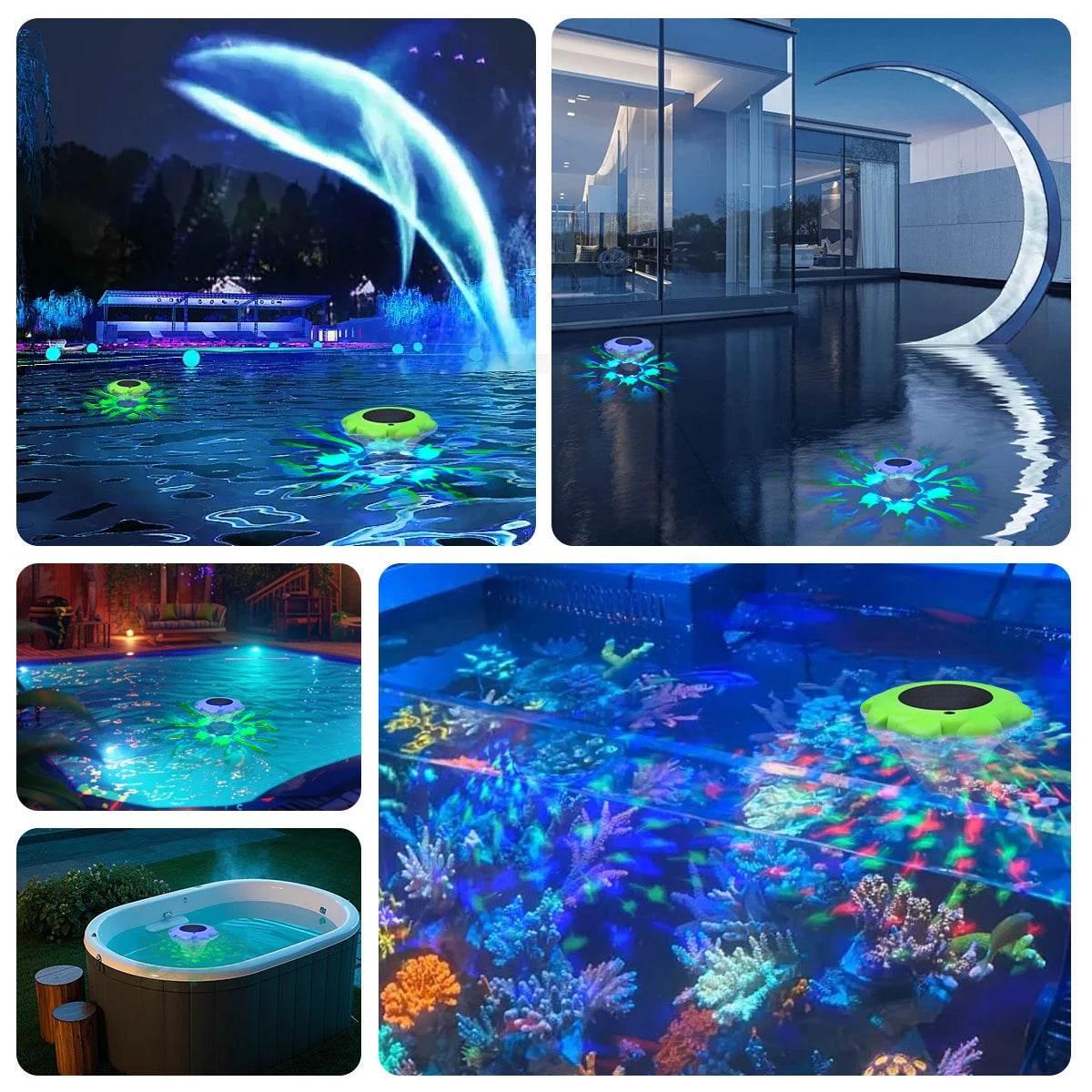 1PC RGB Solar Swimming Pools Lights IP68 Waterproof Water Feature Light Above Ground Pool Lamp For Pool Party Bathtubs Fishbowl - Empire P.E