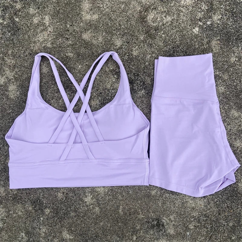 Yoga 2 Piece Gym Sports Shorts Set - Empire P.E