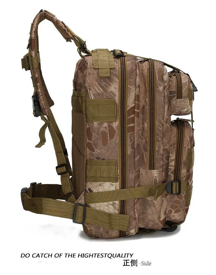 Men's Classic Tactical Backpack Travel Sports Camouflage Bag Outdoor Climbing Hunting Backpack Fishing Hiking Nylon 3P Pack Bag - Empire P.E