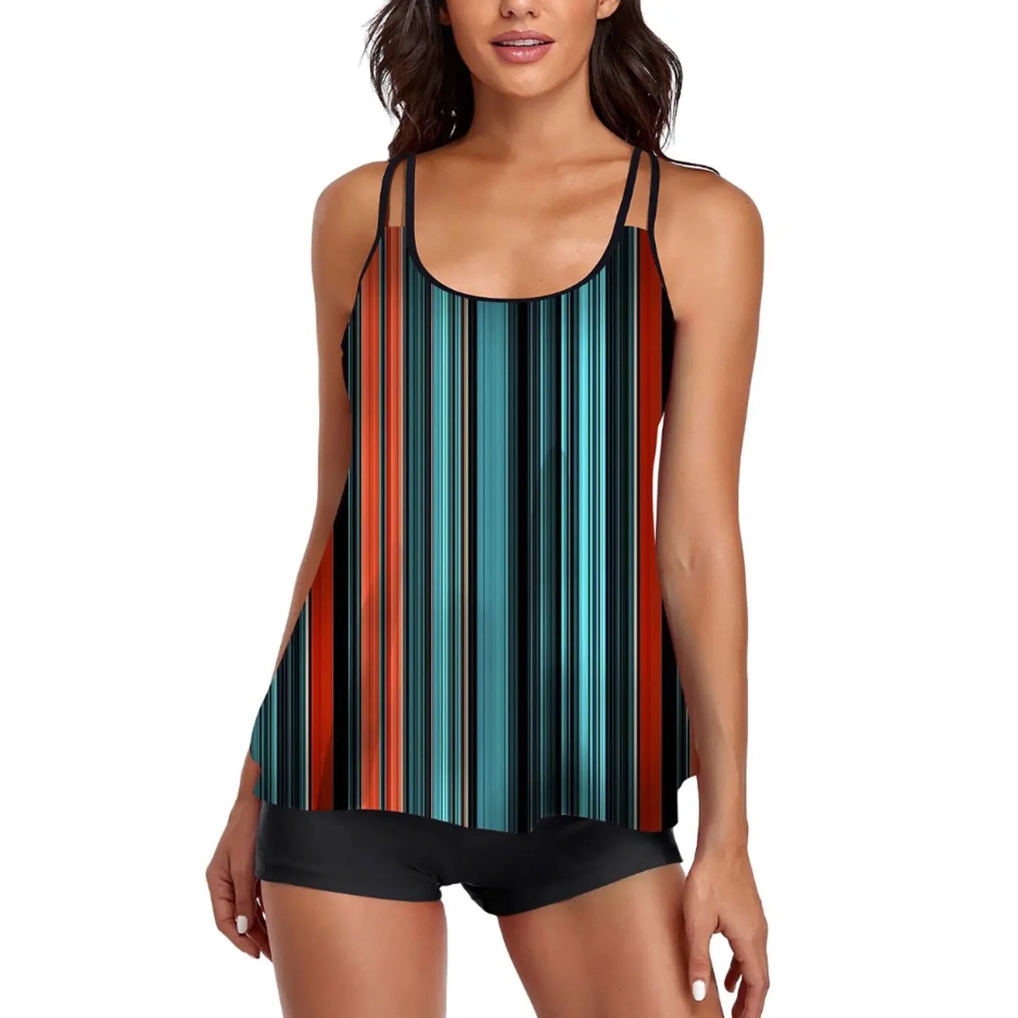 Women Casual Tropical Print Tankini Swimsuit Set - Empire P.E