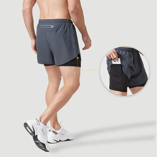 Sport Shorts Men Sportswear 2 In 1 Short - Empire P.E