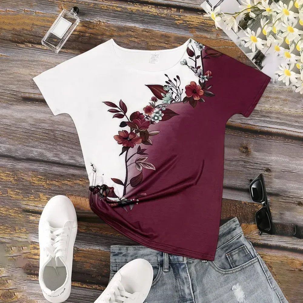 2024 New Women's Color Block T-shirt - Empire P.E