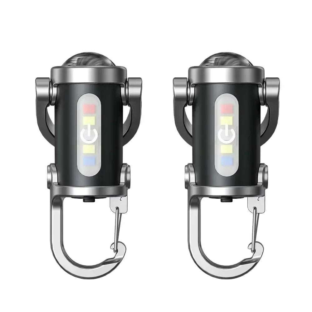 Bright COB LED Keychain Flashlight-Multifunctional USB Rechargeable - Empire P.E