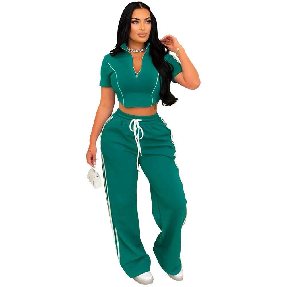 Fashion Casual Short Hoodie 2 Piece Women - Empire P.E