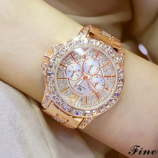 Luxury Women Quartz Dress Diamond Watch - Empire P.E