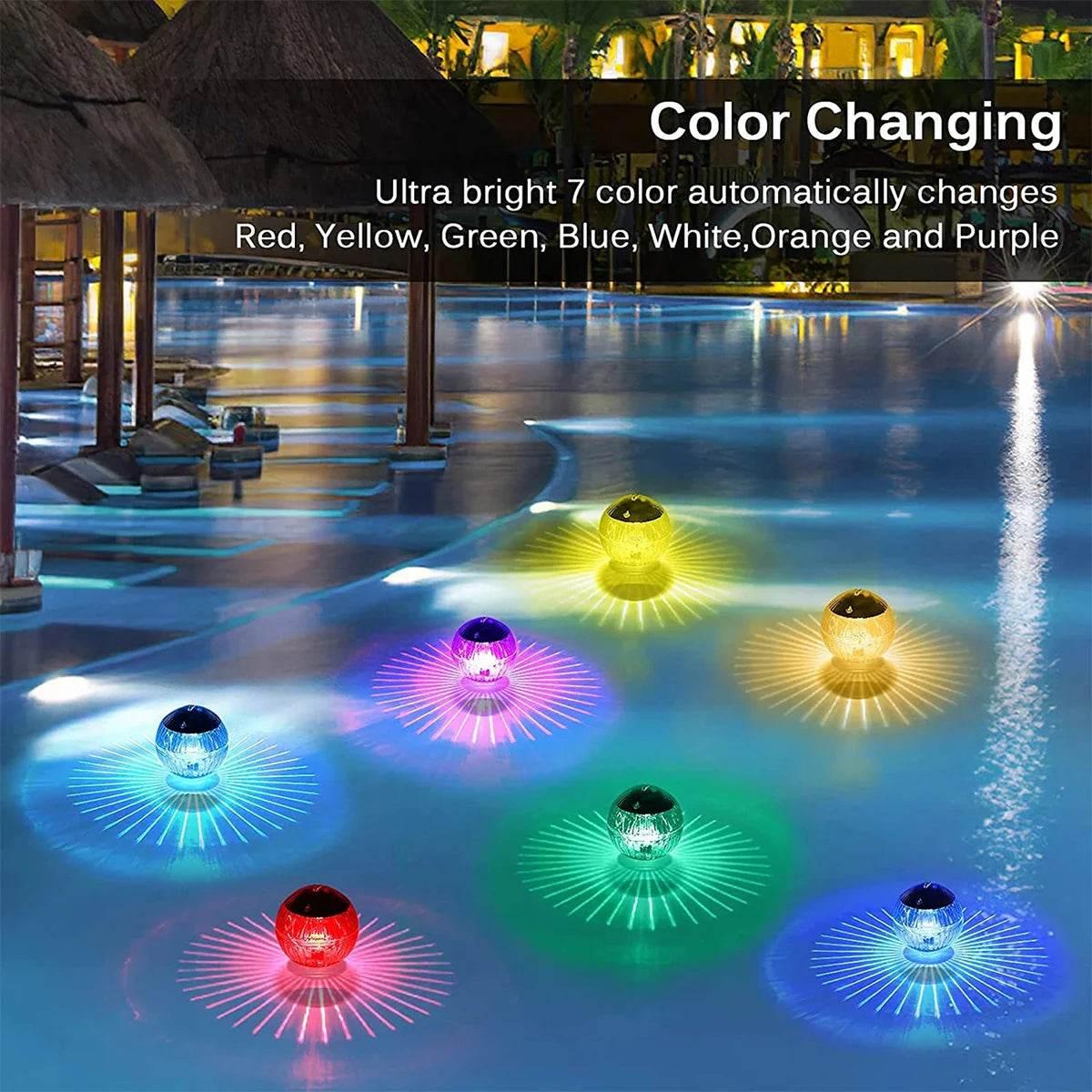 Solar Floating Pool Light Waterproof LED Solar Glow Ball Lamp Decoration for Pools Pond Fountain Garden Party Tub Home Decor - Empire P.E