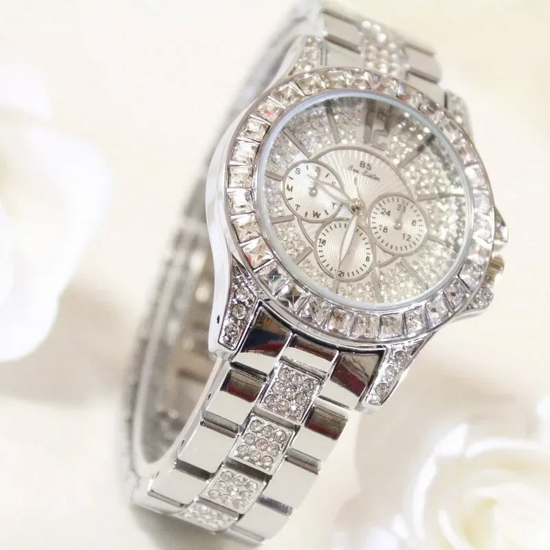 Luxury Women Quartz Dress Diamond Watch - Empire P.E