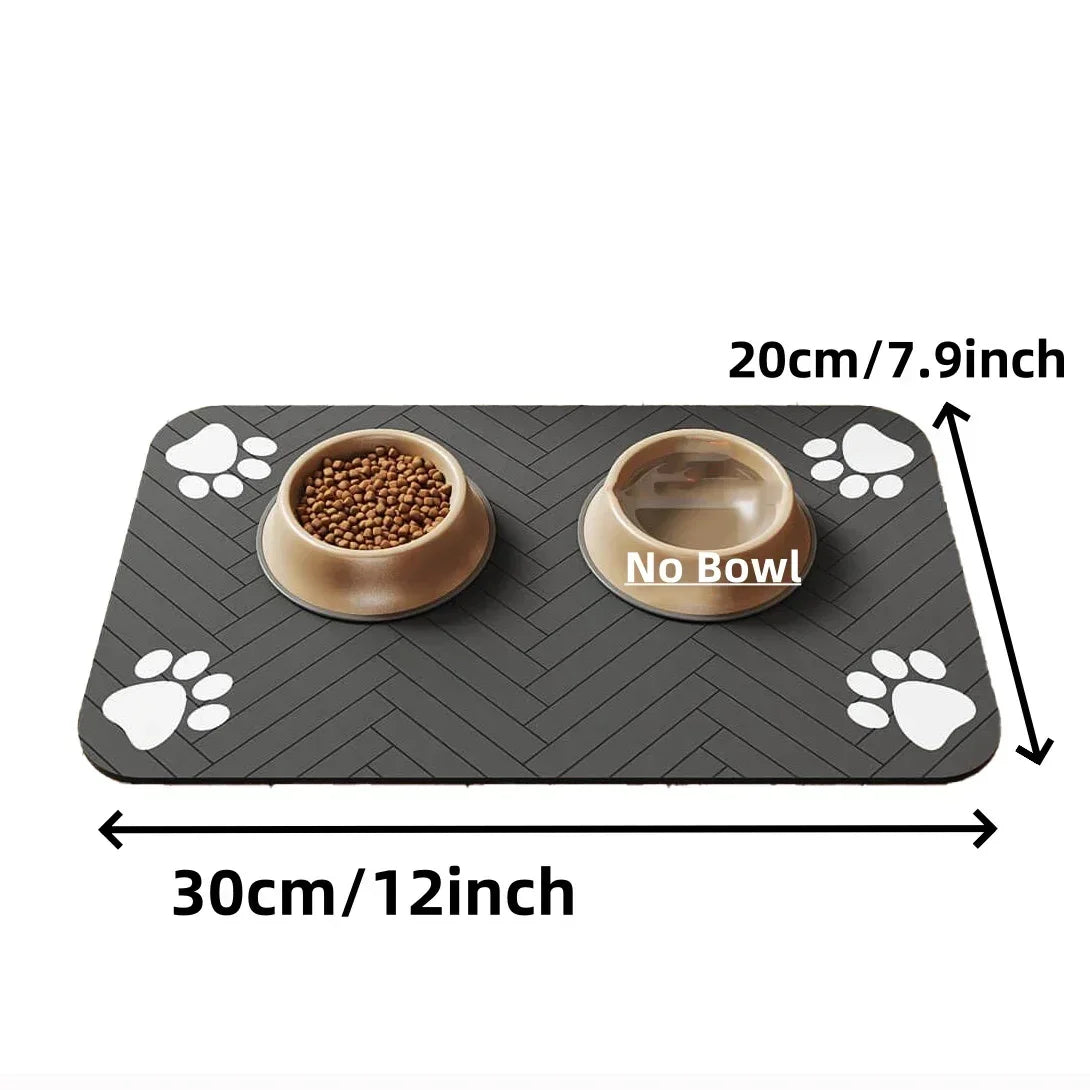 Pet Feeding Mat-Absorbent Waterproof Rubber Backing - Empire P.E