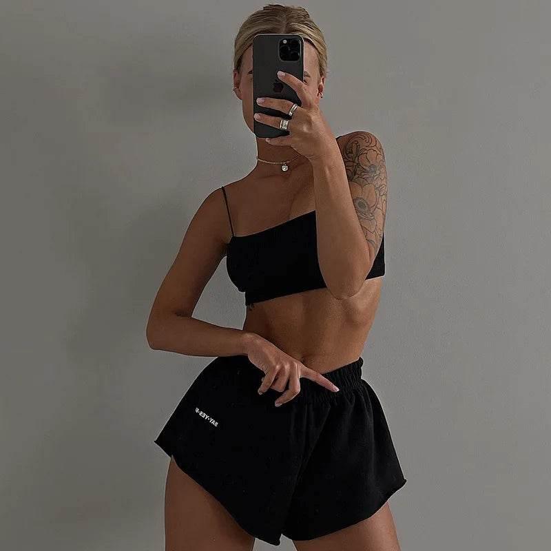 2025 New Sport Wear High Street Track Suits Sweatshirt Shorts Sets New Matching Sets 3 Pieces Set Women's Suits - Empire P.E