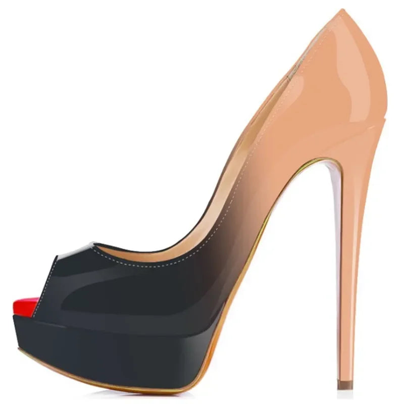 Women Pumps Sexy Platform Peep Toe 14cm - Empire P.E