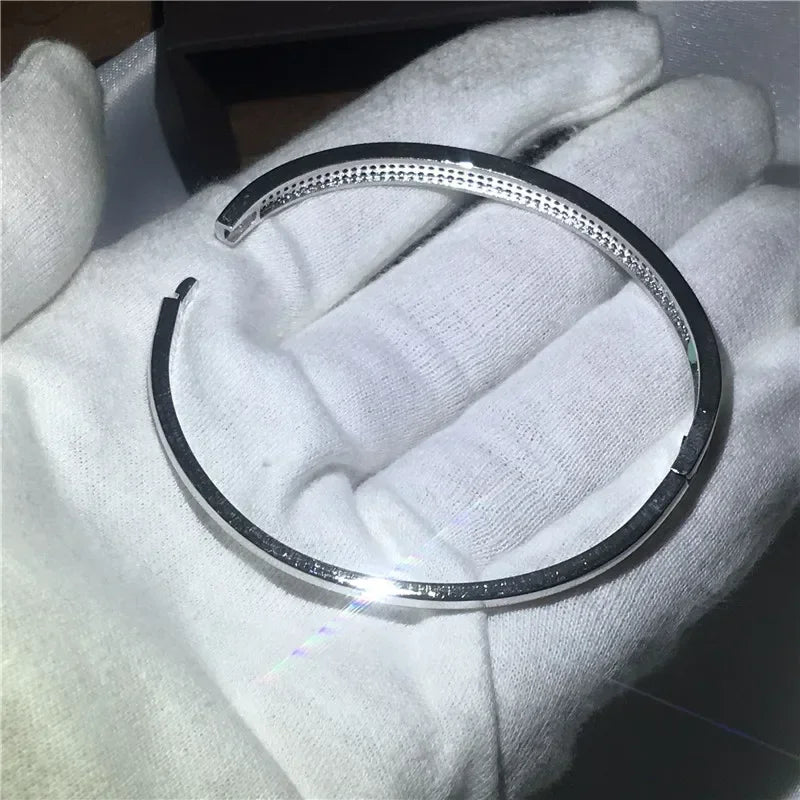 Trendy Pave Lab Diamond Bangle - Empire P.E