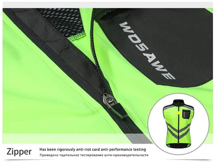 WOSAWE Cycling Vests Reflective Safety Vest Bicycle Sportswear Outdoor Running Breathable Jersey For Men Women Bike Wind Coat - Empire P.E