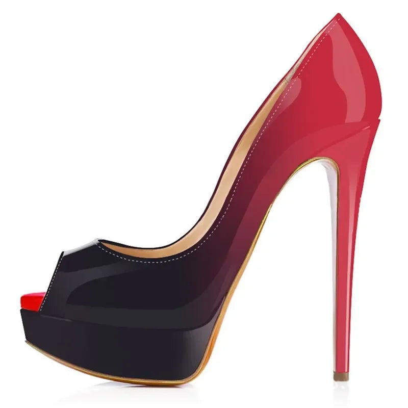 Women Pumps Sexy Platform Peep Toe 14cm - Empire P.E