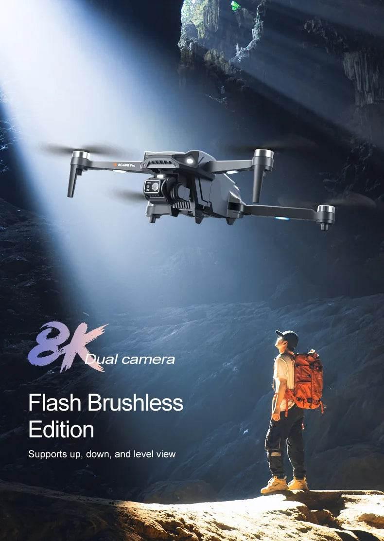 New RG608PRO Drone GPS 8K HD Camera Optical Flow Positioning Obstacle Avoidance Brushless Motor Foldable Quadcopter Drone Toys - Empire P.E