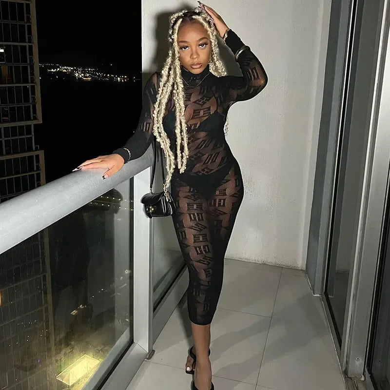 See Through Long Dress Women - Empire P.E