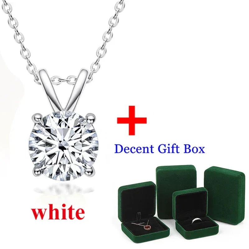 1-2ct D color Moissanite Diamond 18K Gold Plated Classic Necklaces - Empire P.E