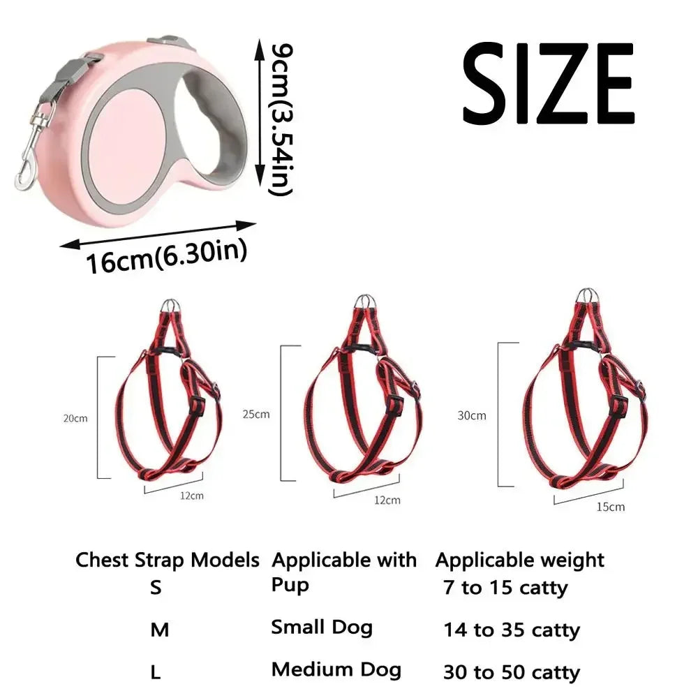 Durable Automatic Pet Leash Collar Retractable - Empire P.E