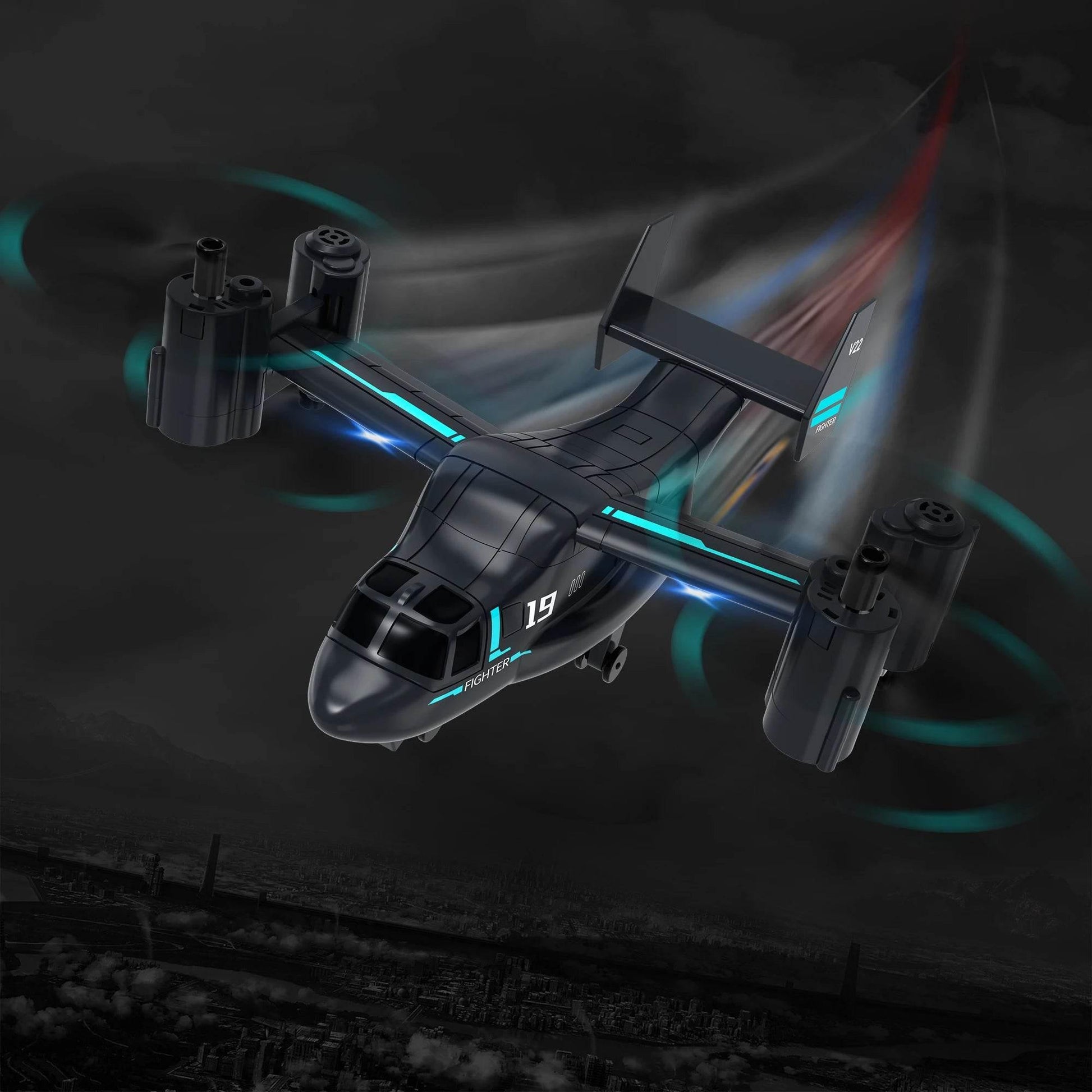 480P Remote Control Helicopter Drone Fighter Uav Land Air Mode Aircraft Brushless Motor Rc Aircraft for Children Kids Plane Toys - Empire P.E