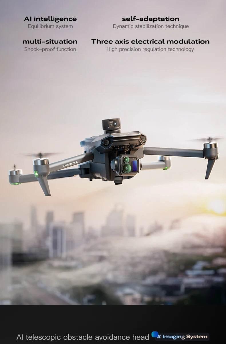 2025 new Wing 6 drone professional aerial photography HD 8K With Screen Remote Control Aircraft 20 Kilometer Obstacle Avoidance - Empire P.E