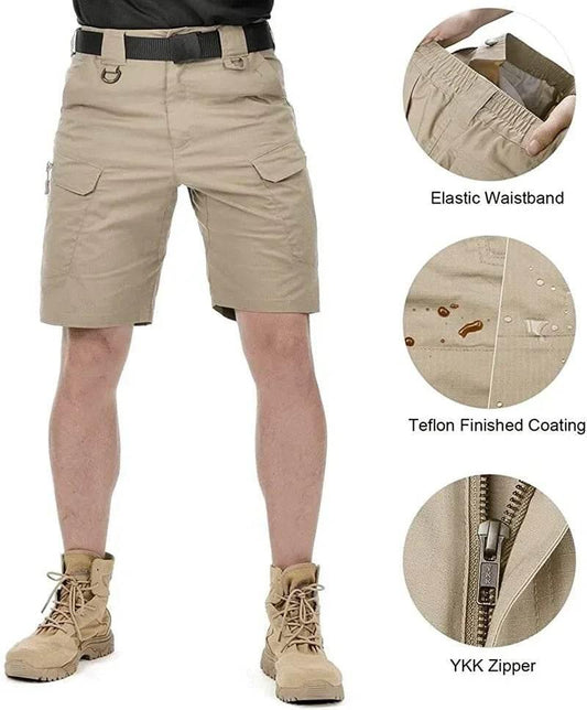Including Belt Waterproof Quick Dry Multi-pocket Short Pants - Empire P.E