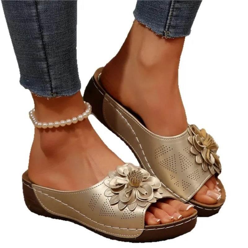 Summer Sandals Women Shoes Non-Slip Walking Shoes Slip On Shoes Woman Wedge Women's Sandals Party Slippers Woman Female Footwear - Empire P.E