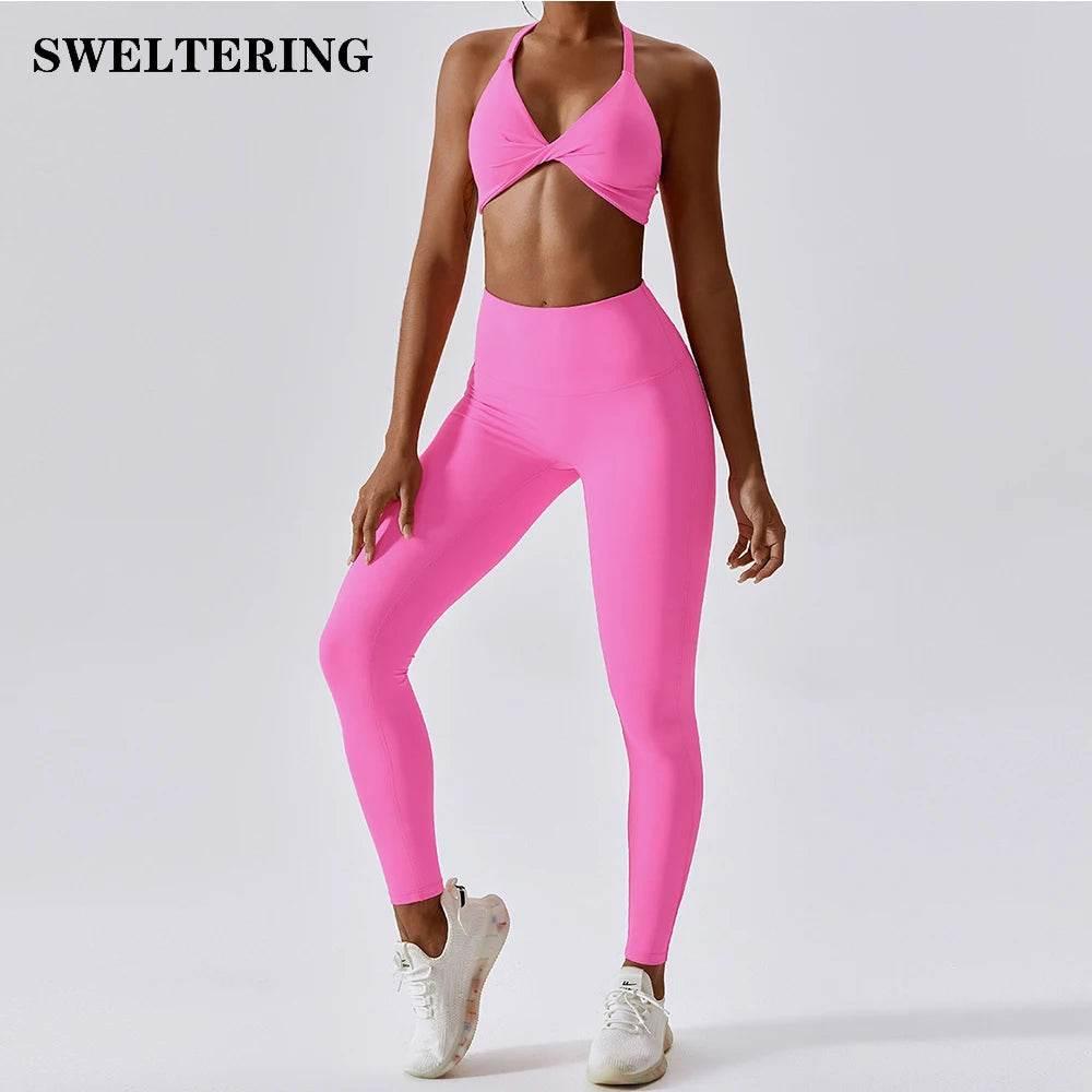 Yoga Set Women's Tracksuit Fitness Sports Set Workout Clothes For Women Gym Set Women Outfits Sports Bra Yoga Pants Yoga Suit - Empire P.E