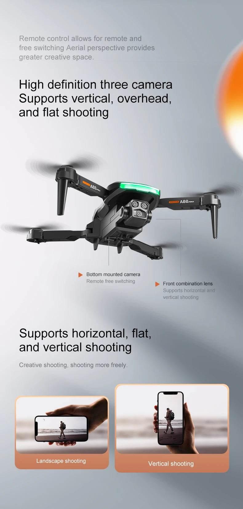 8K GPS dual-camera professional drone A88 5G obstacle avoidance brushless optical flow quadcopter toy gift - Empire P.E