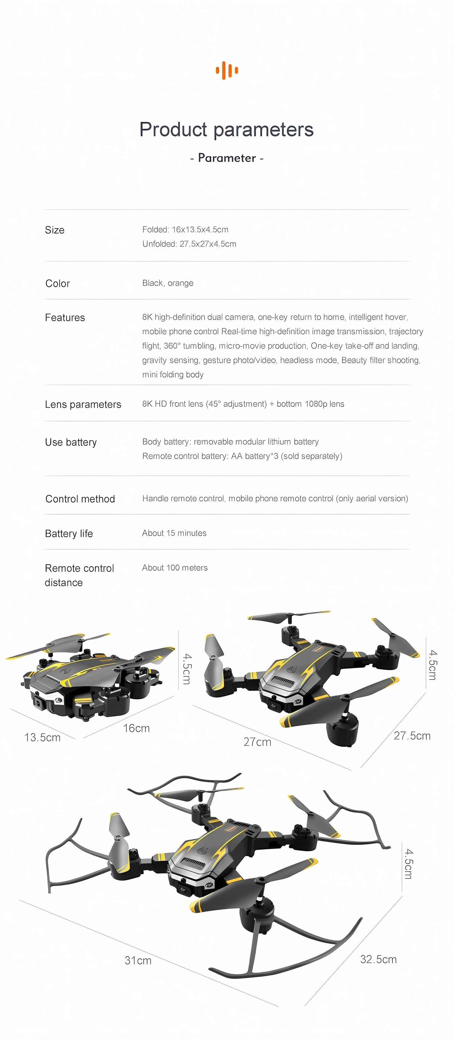 Newest S6 Max 8K Drone Professional Foldable Quadcopter Aerial HD Camera GPS RC Helicopter 10KM Obstacle Avoidance Sell Apron - Empire P.E