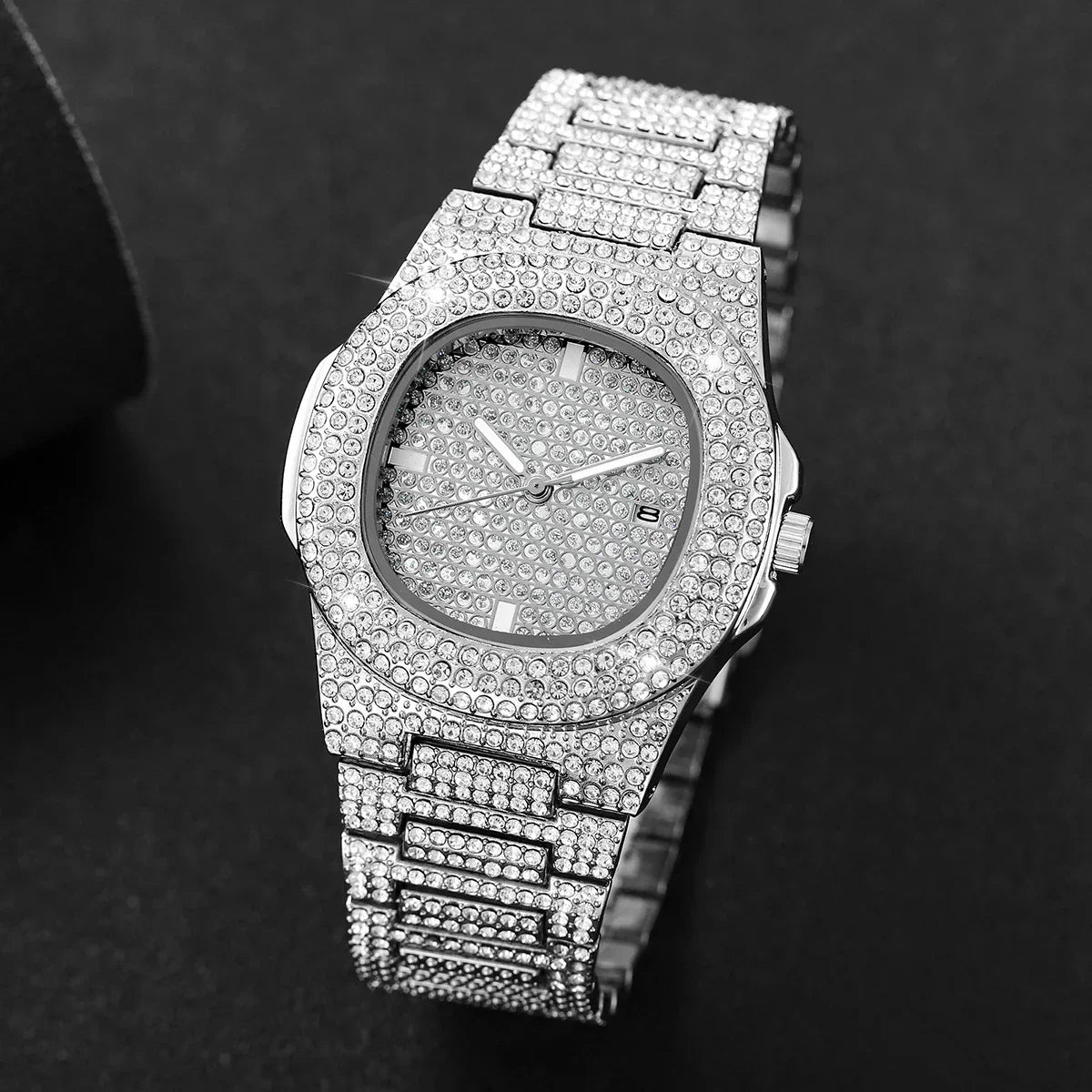 Luxury Full Diamond Men's Stainless Steel Watches Male - Empire P.E