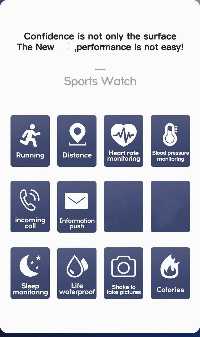 Smart Watch For Women & Men Wristwatch Bluetooth Connected - Empire P.E