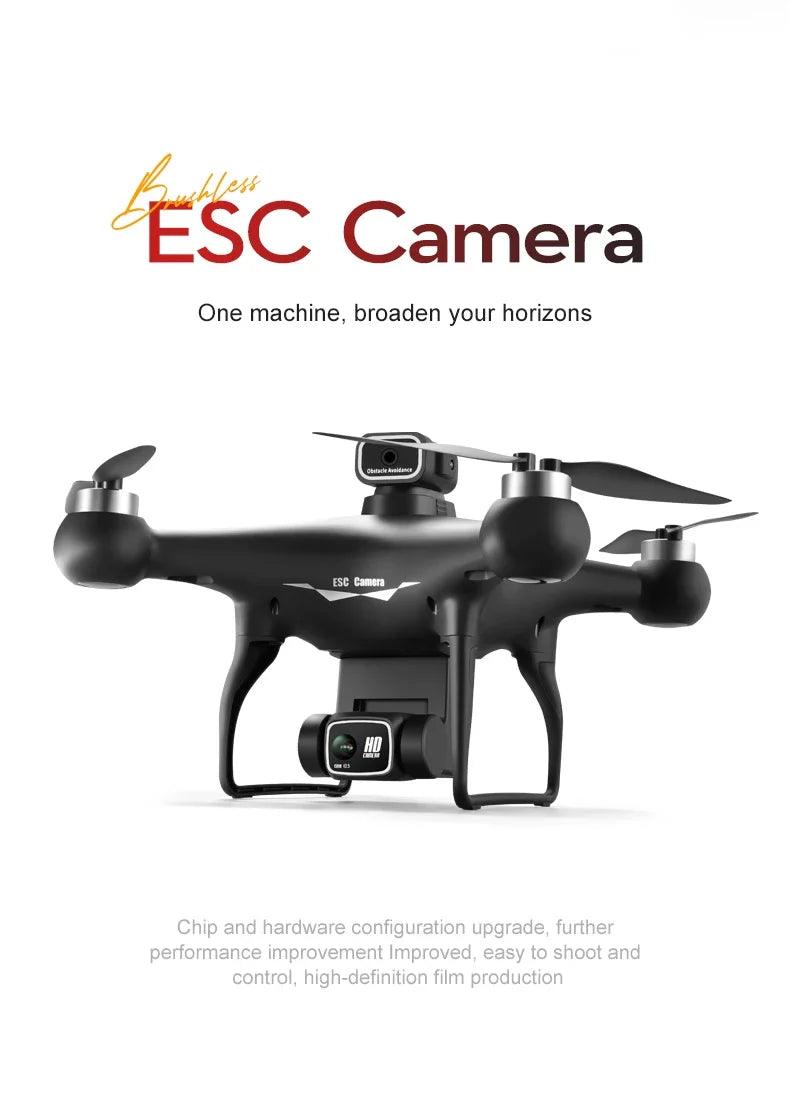 S116MAX 8K HD Drone Dual Camera 3 Batteries Optical Flow 360° Obstacle Avoidance WiFi FPV RC Quadcopter - Empire P.E