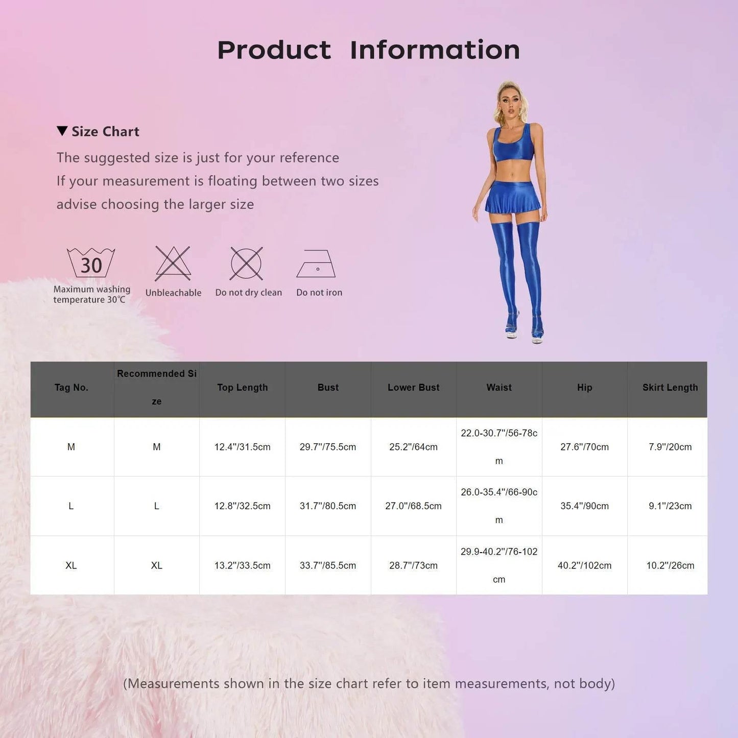 Glossy Lingerie Set Oil Shiny Tank Crop Tops With Miniskirt Stockings Outfits - Empire P.E