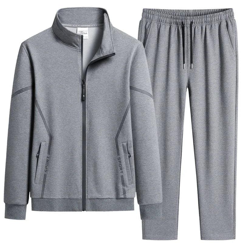 Men's Casual Solid Color Tracksuit Set