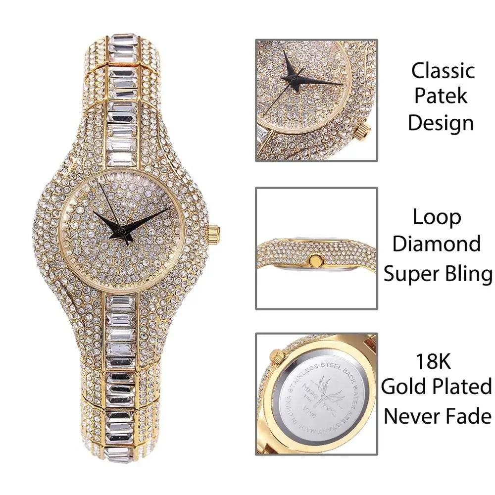 Luxury Iced Watches Women Brand Rainbow DIamond - Empire P.E