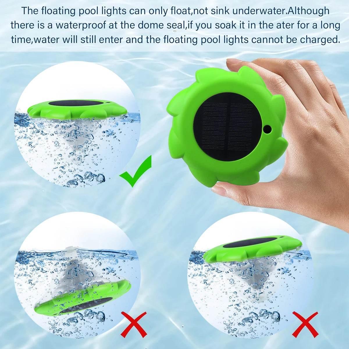 1PC RGB Solar Swimming Pools Lights IP68 Waterproof Water Feature Light Above Ground Pool Lamp For Pool Party Bathtubs Fishbowl - Empire P.E