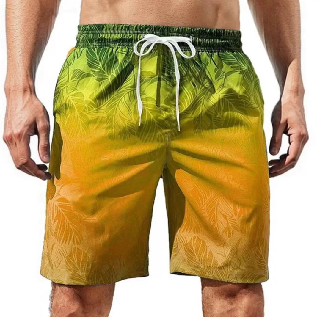 Men's 3D Print Graffiti Art Pattern Beach Shorts