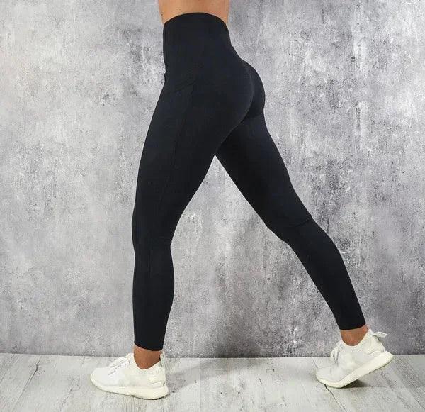 Yoga Fitness Women Leggings High Waist Tights with Pocket Gym Workout Running Stretchy Sexy Butt Liftting Casual Skinny Pants - Empire P.E