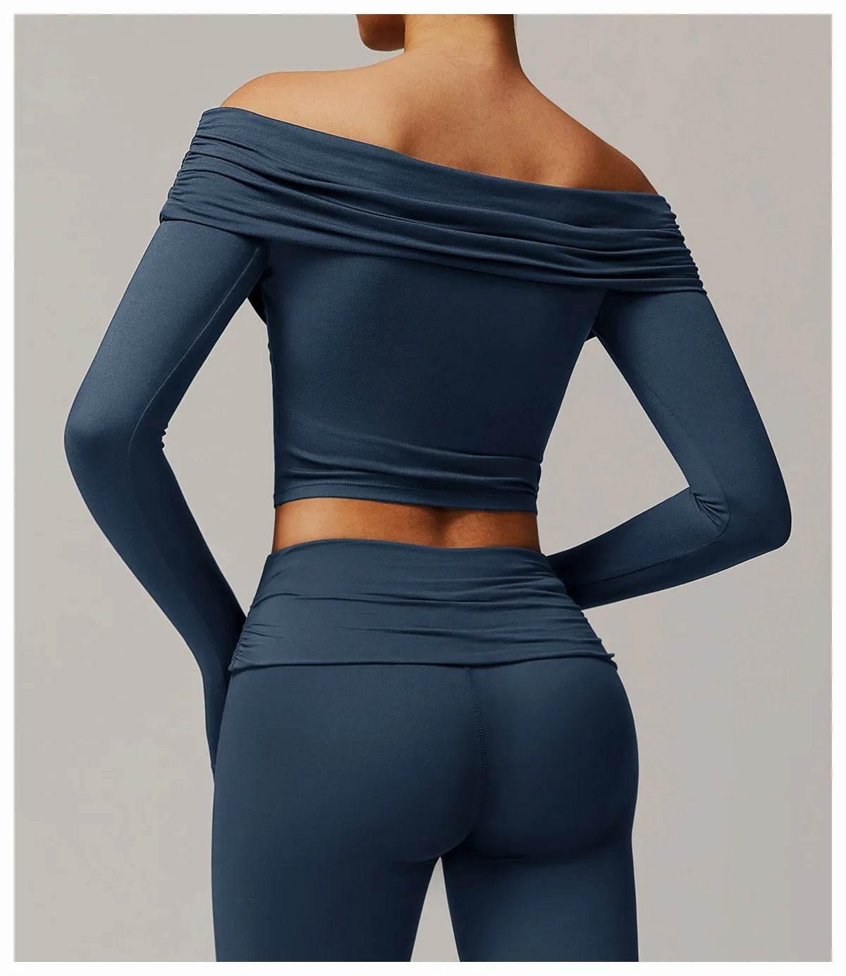 Sexy Yoga Long Sleeve Slim Fit Fitness Yoga Shirts Crop Top Women's Quick-drying Sport Tops Running Workout Women Gym Clothing - Empire P.E