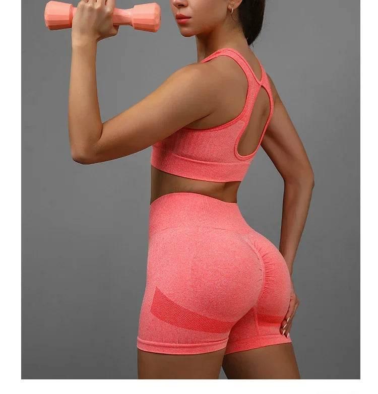 Yoga Suit Yoga Sports Underwear Women's Fitness Suit Vest Running Sports Yoga Shorts Set Yoga Set Workout Set - Empire P.E