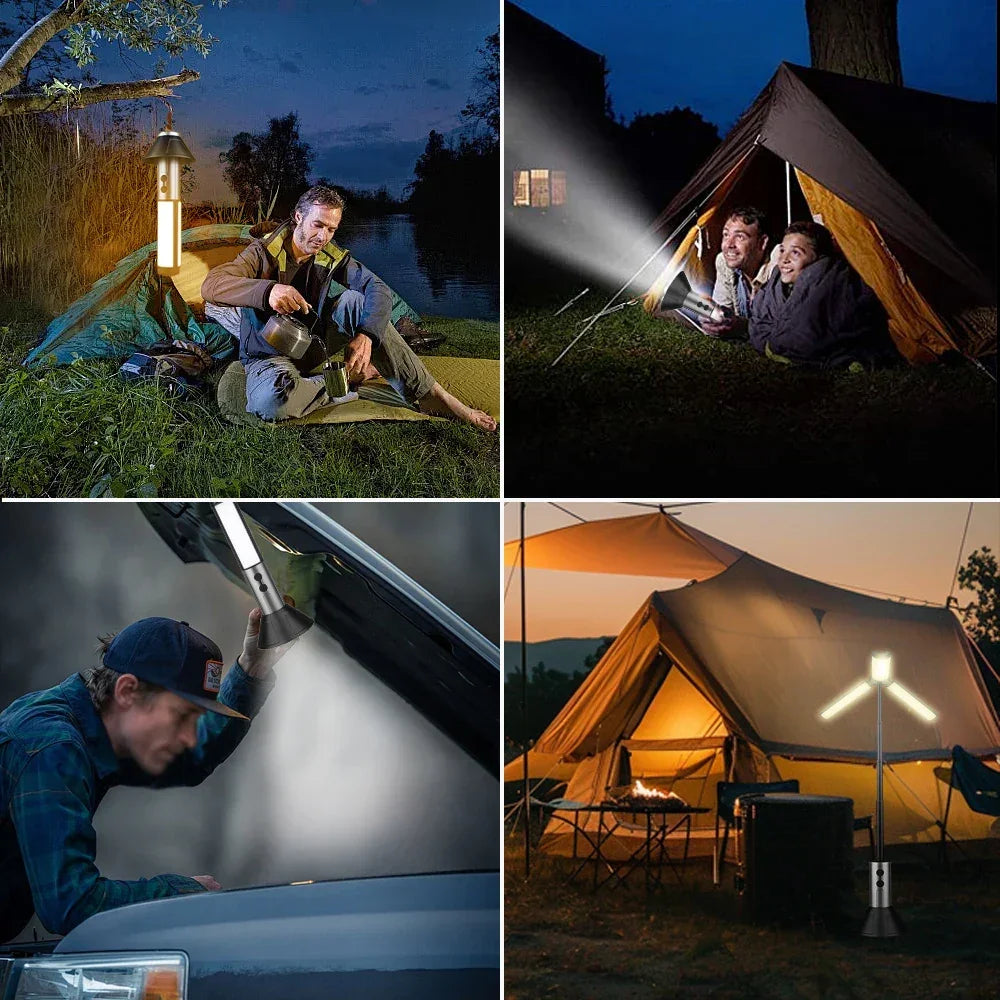 2 in 1 LED Camping Light High Bright Flashlight USB Rechargeable - Empire P.E