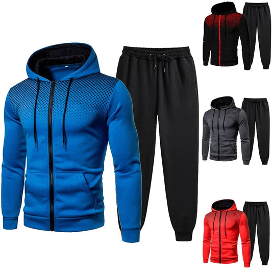 Mens  Casual Sport Hoodie Sweatpants Set