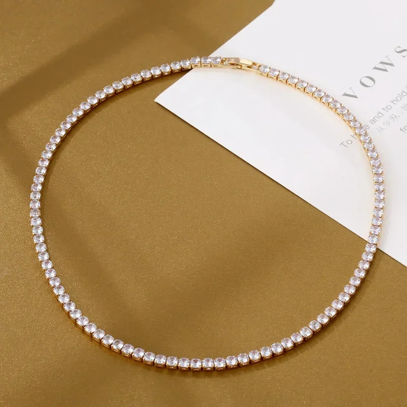 Trendy 4mm Lab Diamond Necklace - Empire P.E