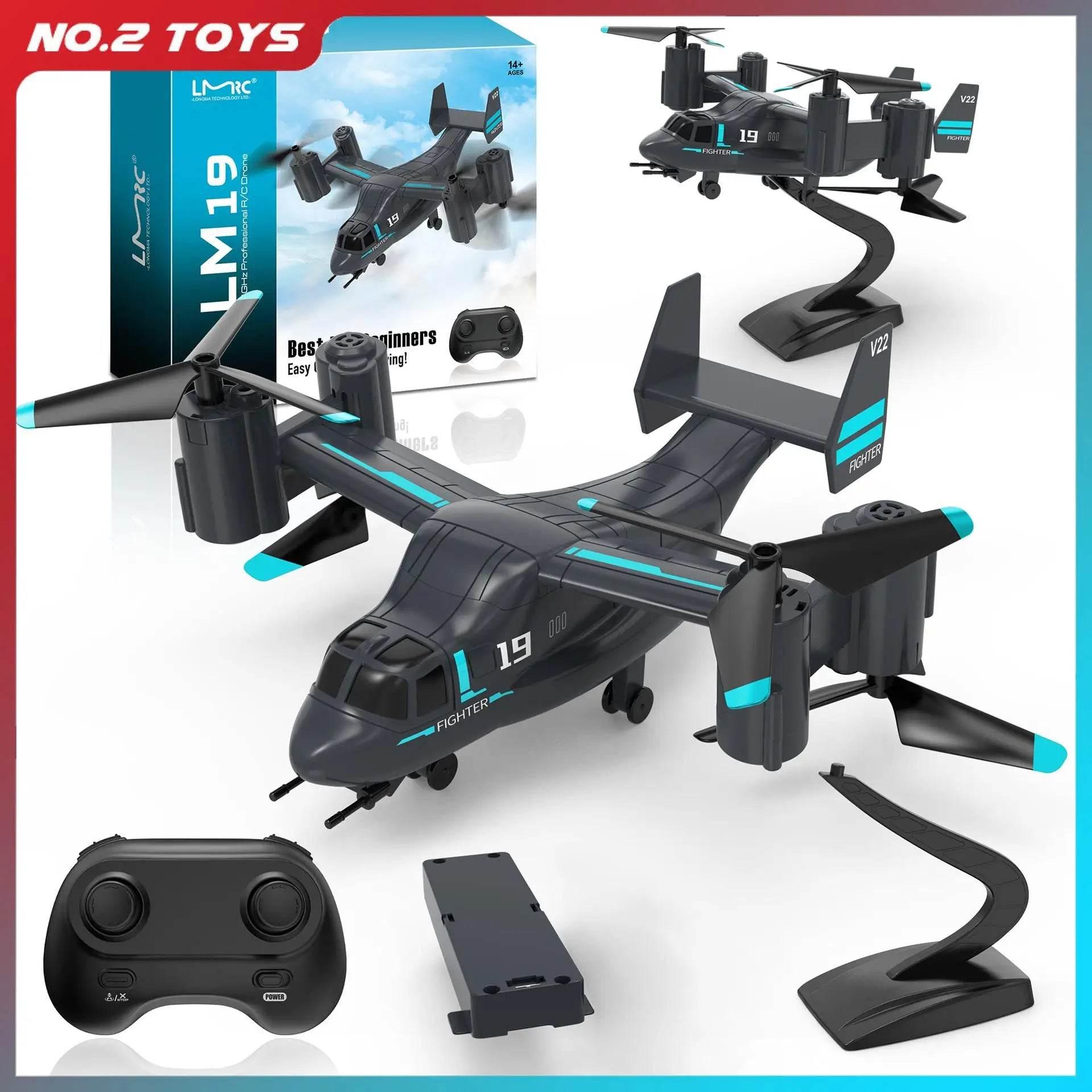 480P Remote Control Helicopter Drone Fighter Uav Land Air Mode Aircraft Brushless Motor Rc Aircraft for Children Kids Plane Toys - Empire P.E