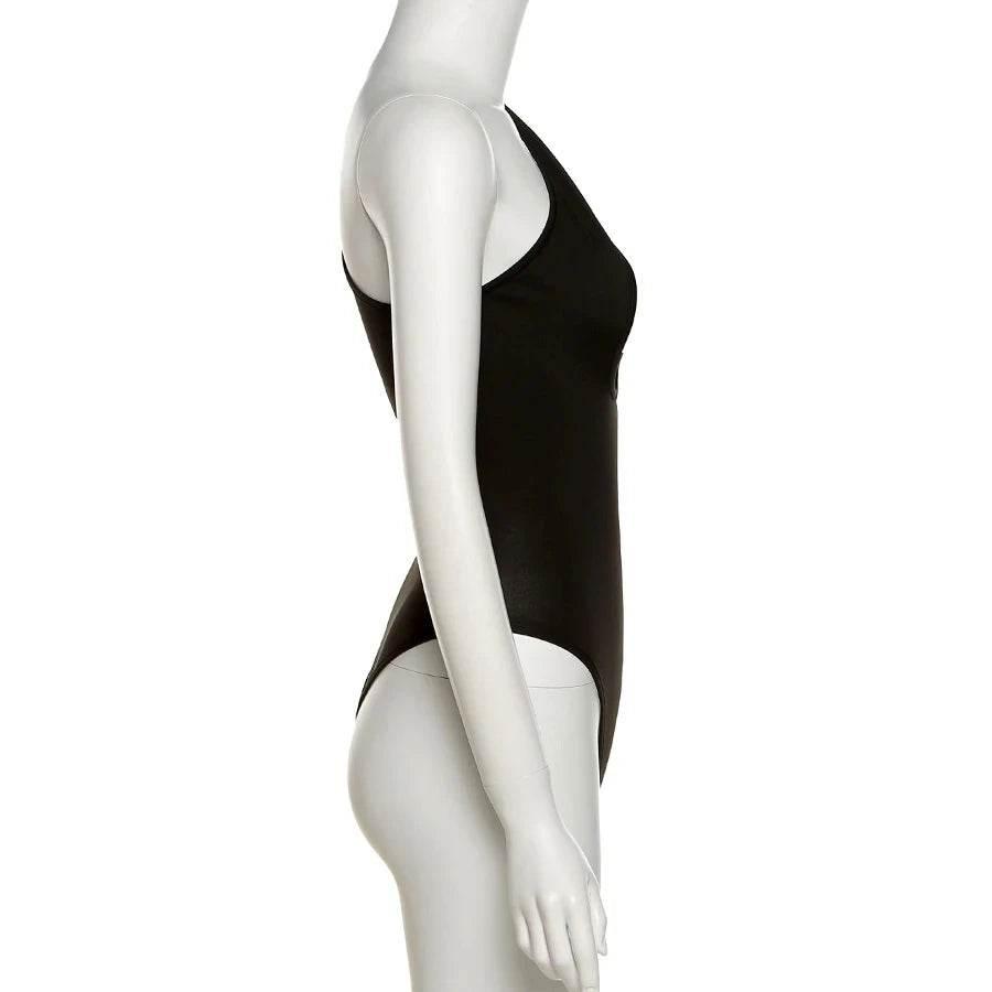 Black Bodysuit One Shoulder Bodycon Sexy Women Cut Out Ladies Overalls Tops Body Femme Bodysuits Summer Woman Clothes - Empire P.E